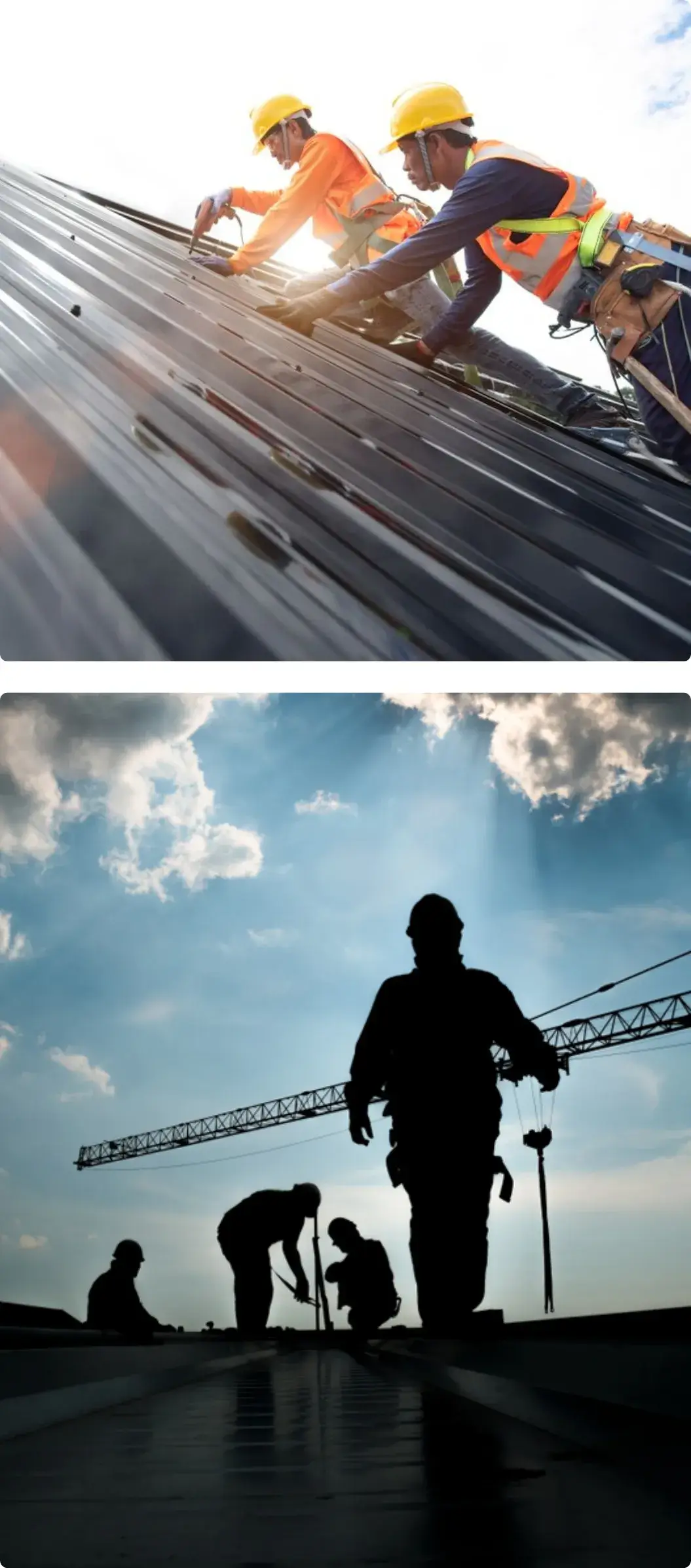 Commercial roofing technicians working together on an installation in Georgia
